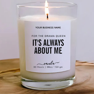 Etiqueta de Velas da Rainha Funny