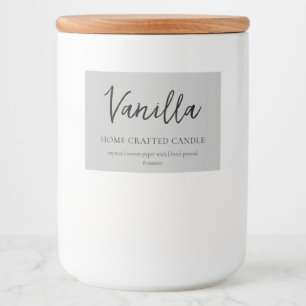 Etiqueta de Velas de Cinza Minimalista