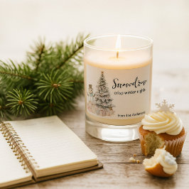 Etiqueta de Velas de Natal Snowdrop