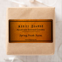 Etiqueta de Velas Douradas Elegante V4 Candle Jar