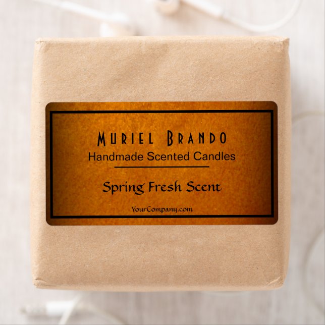 Etiqueta de Velas Douradas Elegante V4 Candle Jar (Insitu)