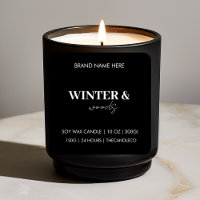 Etiqueta de Velas Minimalista de Inverno e Florest