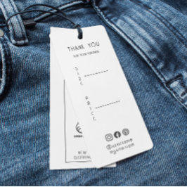 Etiqueta de Vestido Obrigado Mantenha a Marca Bran