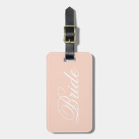 Etiqueta de Viagem de Bagagem de Noz Rosa Pastel