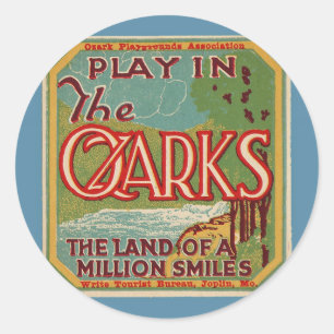 Etiqueta de Viagens vintage de Ozarks