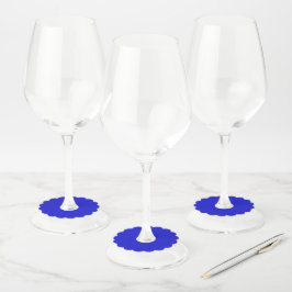 Etiqueta de Vidro Azul Escalpado