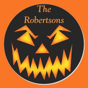 Etiqueta de Vinheta do Favor do Partido Halloween