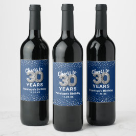 Etiqueta de Vinho aniversário de 30 anos personali