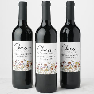 Etiqueta de Vinho Boho Floral