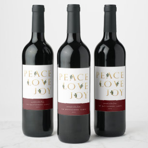 Etiqueta de Vinho Botânico do Ouro de Alegria de