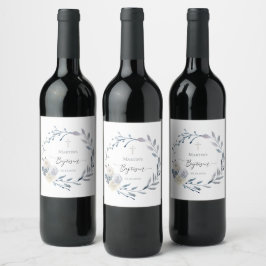 Etiqueta de vinho com aquarela batismo