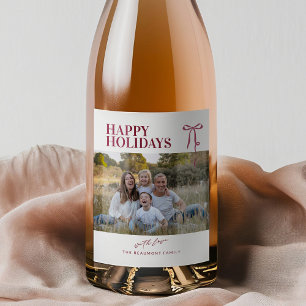 Etiqueta de vinho com foto de Feliz Natal em Borgo