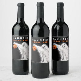 Etiqueta de Vinho da Casa de Halloween