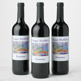 Etiqueta de Vinho da Costa e Flor de Verão