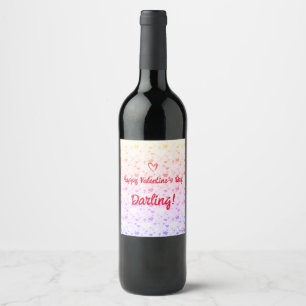 Etiqueta de Vinho de Amor para Dia de os namorados