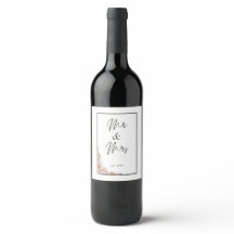 Etiqueta de Vinho de Casamento
