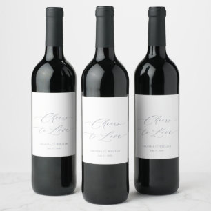 Etiqueta de Vinho de Casamento