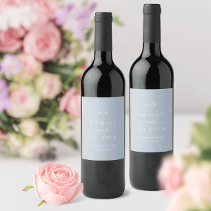 Etiqueta de Vinho de Cásamento Azul Poeirento Mini