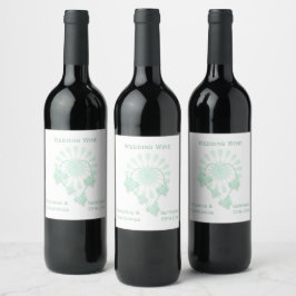 Etiqueta de Vinho de Casamento Borboletas de Pimen