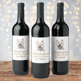 Etiqueta de Vinho de Casamento Cachorro Obrigado P