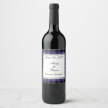 Etiqueta de Vinho de Casamento da Escócia Dunlap