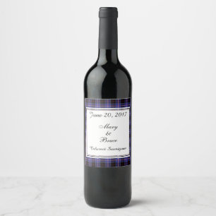 Etiqueta de Vinho de Casamento da Escócia Dunlap