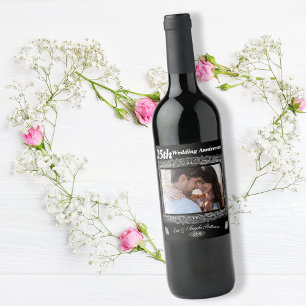 Etiqueta de Vinho de Casamento de 25