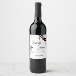 Etiqueta de Vinho de Casamento de Celebração de Ve