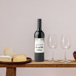 Etiqueta de Vinho de Casamento de Cores de Jardim