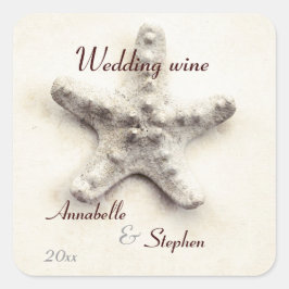 etiqueta de vinho de casamento de estrelas
