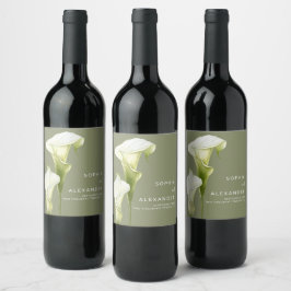Etiqueta de Vinho de Casamento "Delicadas Copas-de