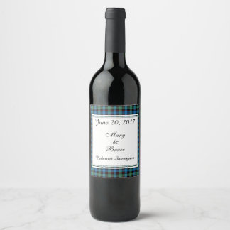 Etiqueta de Vinho de Casamento Escocês Guthrie