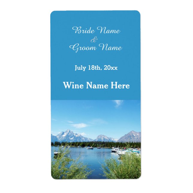 Etiqueta de vinho de casamento para fotografia de  (Frente)