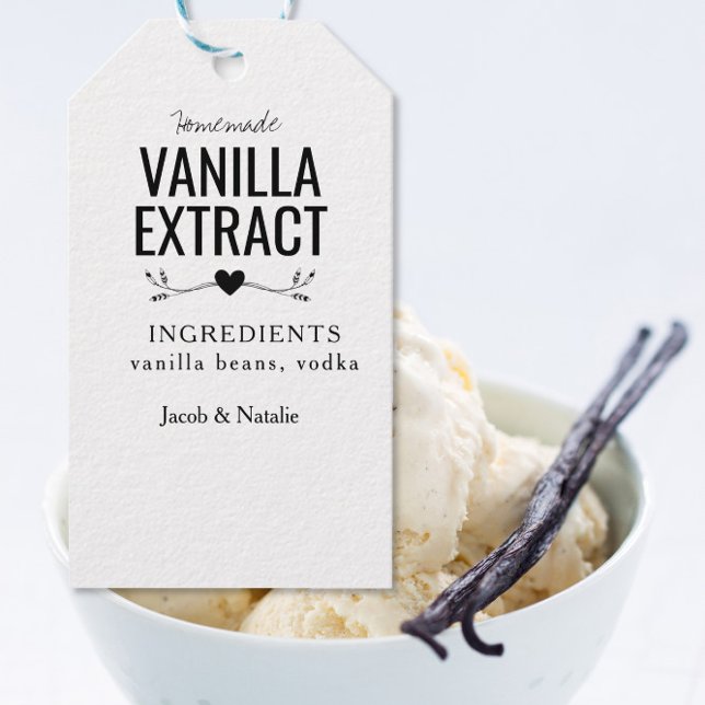 etiqueta de vinho de extrato de baunilha caseira (Criador carregado)