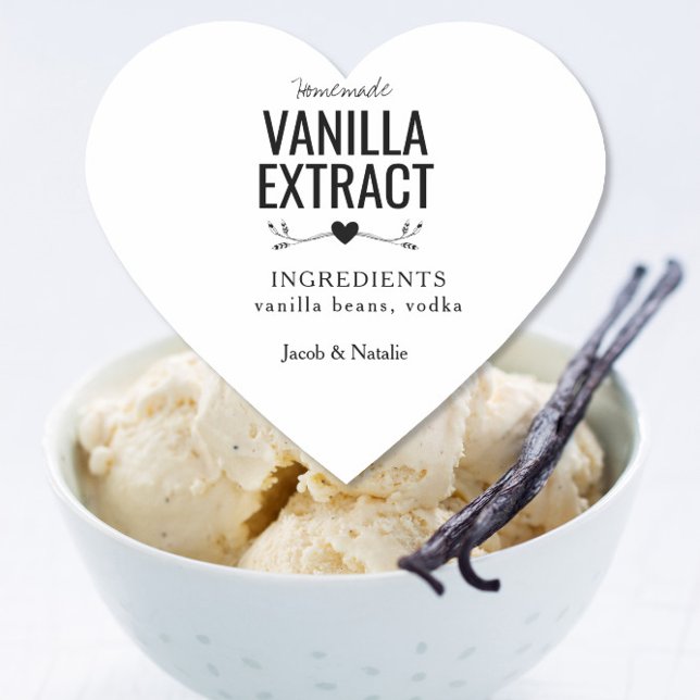 etiqueta de vinho de extrato de baunilha caseira (Criador carregado)