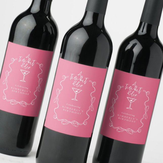 Etiqueta de vinho de Festa de aniversário Martini, (Criador carregado)