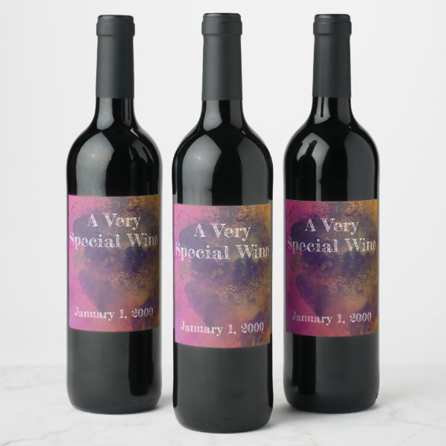 Etiqueta de Vinho de Lava abstrato (Garrafas)