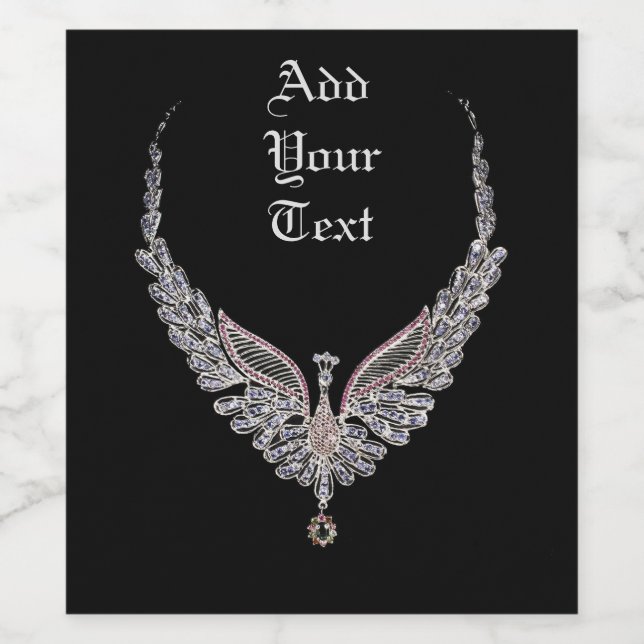 Etiqueta de Vinho de Peacock (Rótulo Único)