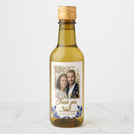 Etiqueta de Vinho de Presente de Casamento com Fot