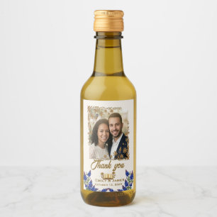 Etiqueta de Vinho de Presente de Casamento com Fot