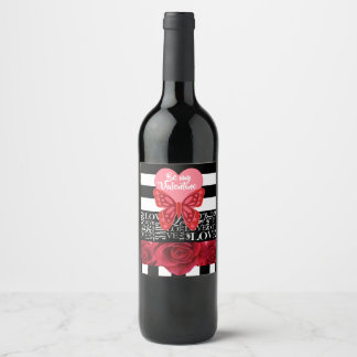 Etiqueta de Vinho do estilo Rosa e Amor