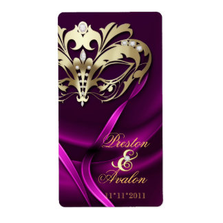 Etiqueta de Vinho Dourado, Mascarada cor-de-rosa,