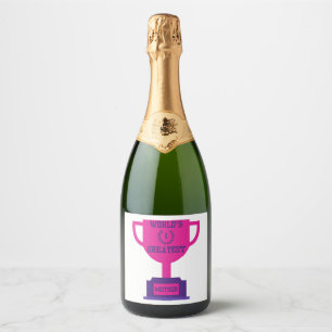 Etiqueta de Vinho Espumante do Maior Dia de as mãe