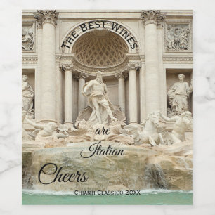 Etiqueta de vinho italiano clássico