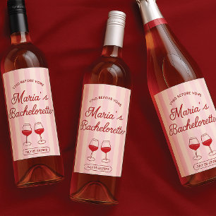 Etiqueta de Vinho Moderno da Bachelorette