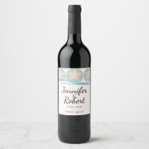 Etiqueta de vinho para Pêssego e Dólar Azul