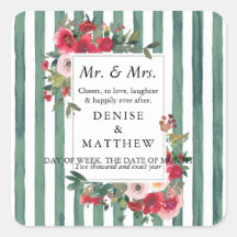 Etiqueta de vinho para Rosas e manjericão verdes