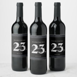 Etiqueta de Vinho Personalizada do Aniversário de