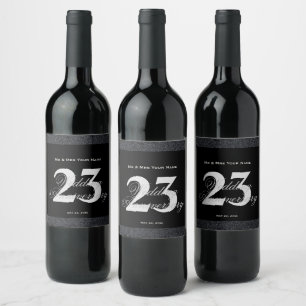 Etiqueta de Vinho Personalizada do Aniversário de 