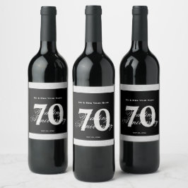 Etiqueta de Vinho Personalizado do Aniversário de